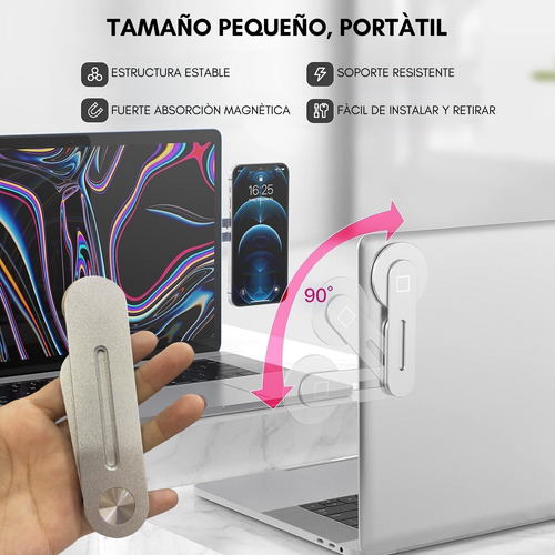 4 Soporte Celular Aluminio Magnético Laptop Notebook Tablet
