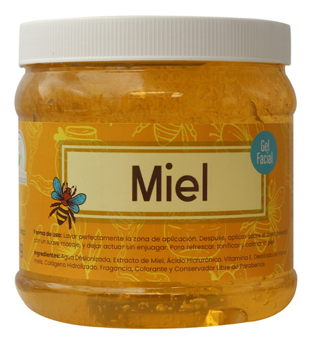 Gel Facial Hidratante De Miel Orgánica Cosmético (1 Kilo)