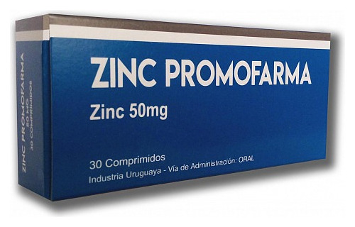 Zinc 50mg X 30 Comprimidos