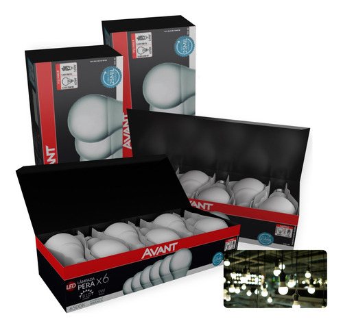 Kit C/24 Lâmpadas Led 9 Watts E27 6500k Casa Comércio Avant 