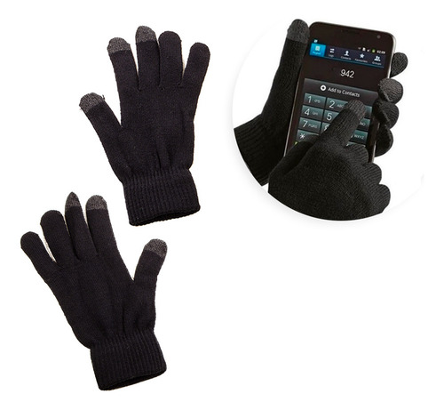 Luvas De Lã Touch Screen Celular Tablet Inverno