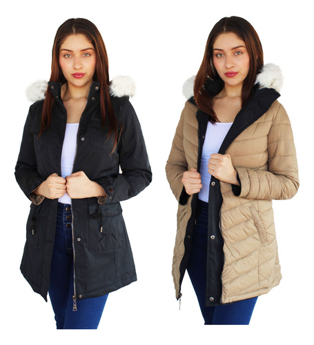 Chamarra Chaqueta Abrigo Mujer Invierno Moda Casual 0003