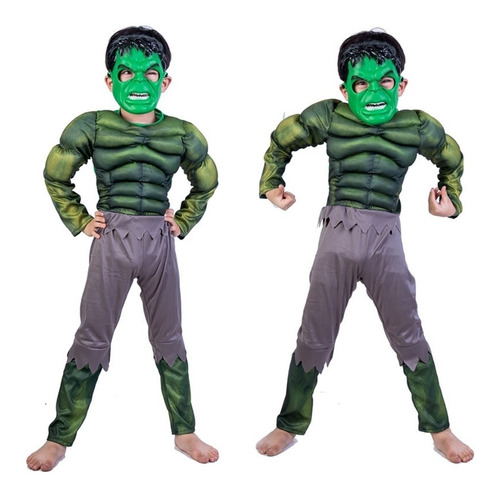Disfraz Hulk Marvel C/ Músculo Y Máscara Niños