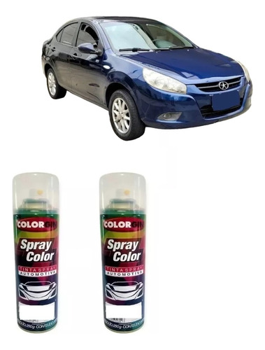 Tinta Automotiva Spray Azul Pacifico Jac+ Verniz Colorgin