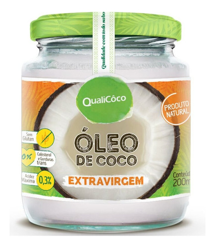 Kit 2 Óleo De Coco Extra Virgem 200ml Qualicôco