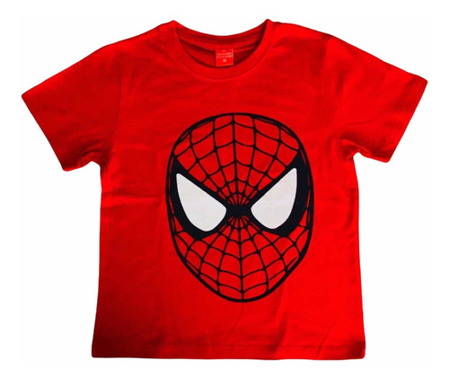 Polera Spiderman 100% Algodón Para Niñitos