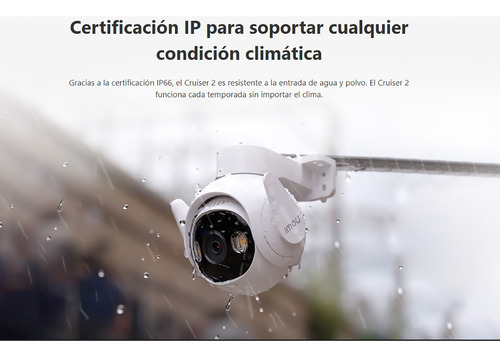 Cámara Wifi Imou Cruiser 2 3mp 360º Sirena 110db Noche Color