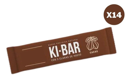 Ki Bar - Barritas Proteicas - Cacao Puro - X 14 Unidades 
