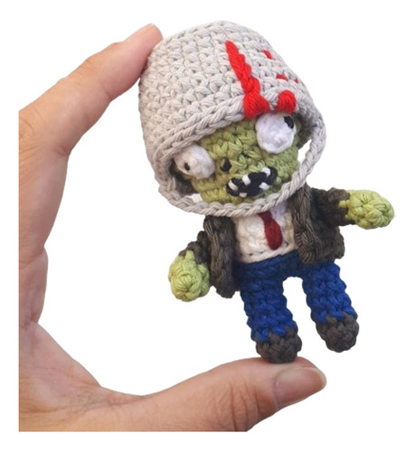 Muñeco Zombie Plantas Vs Zombies Amigurumi Tejido - Pipelino