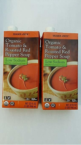 Trader Joe Pack Tomate Y Pimiento Rojo Asado Sopa Baja En So