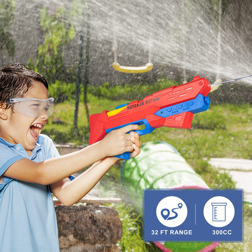 Pistola De Agua Eléctrica Largo Alcance 32 Pies Remojo Autom
