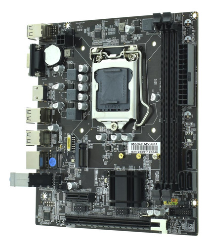 Placa Mãe Macrovip Mv-h61 Lga 1155