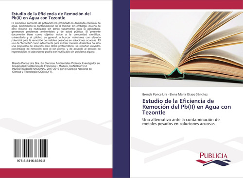 Libro: Estudio Eficiencia Remoción Del Pb(ii) Ag