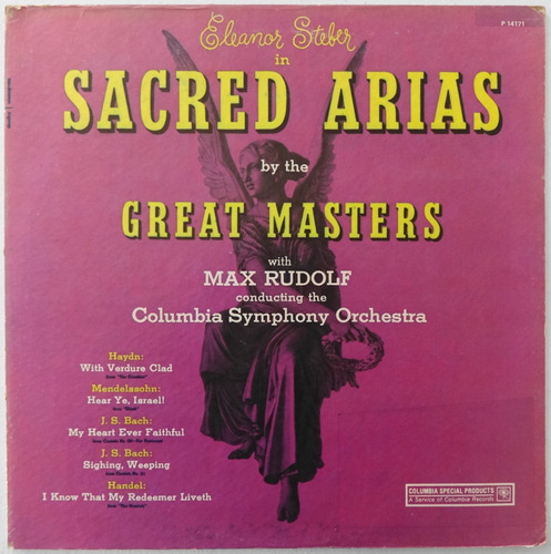 Eleanor Steber In Sacred Arias By The Great Masters Lp