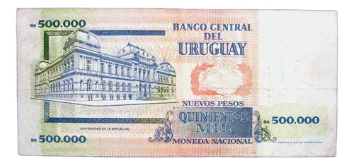 Bcu Billete Muy Escaso $ 500000 En Buen Estado Vea Las Fotos