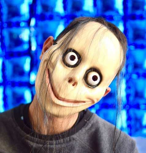 Imagen 2 de 3 de Mascara Careta Momo Plastico Duro Disfraz Halloween