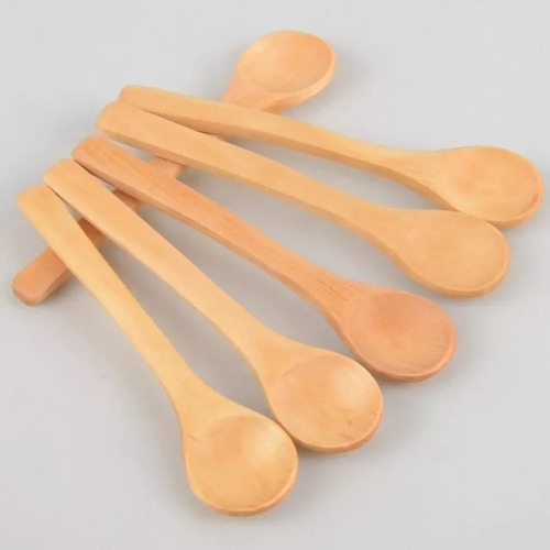 Set 6 Cucharas Bambú Reutilizable Cucharita Pebre Dip Salsas