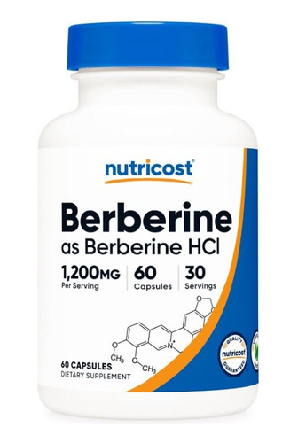 Original Nutricost Berberina Hcl 600 Mg, 60 Cap, 30 Ser