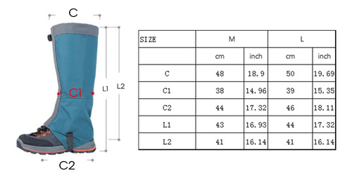 Polainas Para Tobillo Y Pierna (m-bl), Impermeables, Botas D