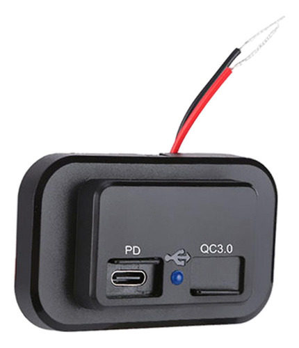 Enchufe De Cargador Rápido Para Coche Pd C Qc3.0 Puerto Usb