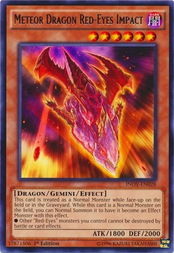 Tarjeta Yu-gi-oh Meteor Dragon Red-eyes Impact - Konami