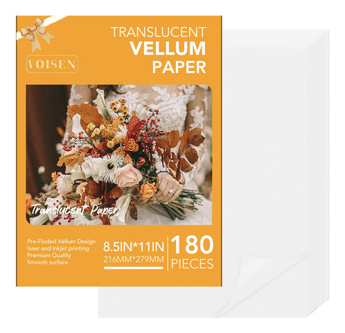 Voisen 180 Piezas De Papel Vitelum, Chaquetas De Vitela Impr