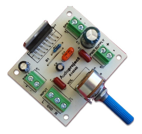 Imagen 2 de 7 de Mini Amplificador Estereo 20+20 W 12 V C/vol - Audioproject