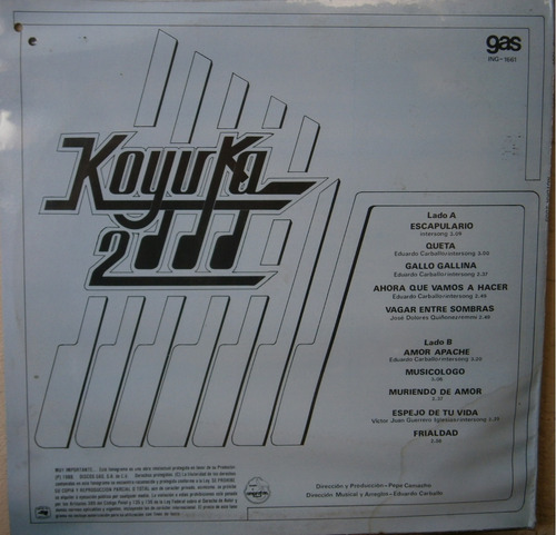 Lp Nuevo De: Koyurka 2000 (el Nuevo Sonido) Disco De Vinil