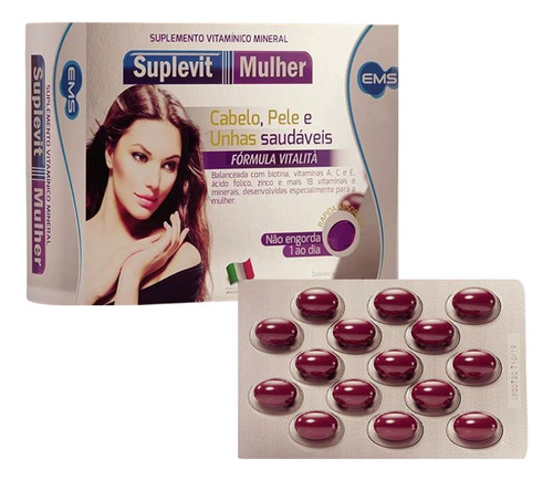 Suplevit Mulher C/60 Caps Queda De Cabelo Antienvelhecimento