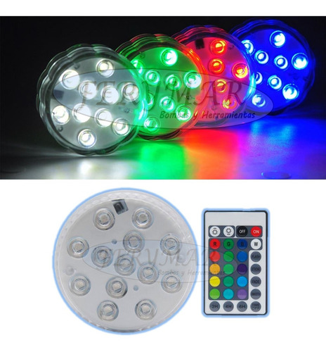 Luminaria Luz Pilas Led Flotante Pileta Jacuzzi Rgb Blanca