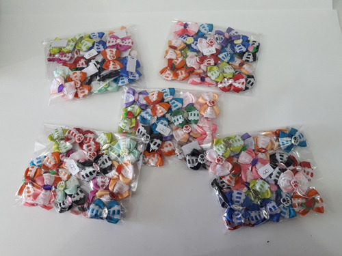 Kit 20 Lacinhos Adesivado Para Pelo Curto Pet Shop