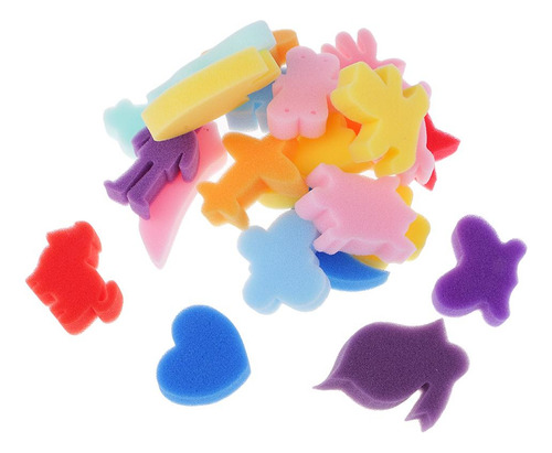 Conjunto De 24 Niños Pinceles Esponjas Pinceles Imprimibles