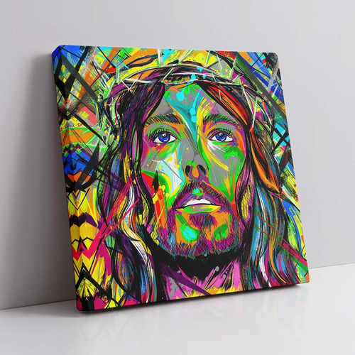 Cuadro En Lienzo Jesucristo - Lienzografía 60x60cm