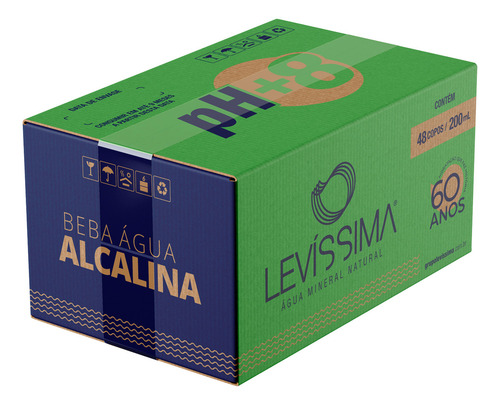Água Mineral Natural Levíssima Copo 200 Ml Ph Alto 8,42