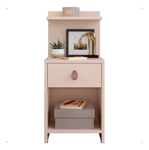 Mesa De Cabeceira Com Pés Retrô 1 Gaveta Quarto Acabamento B