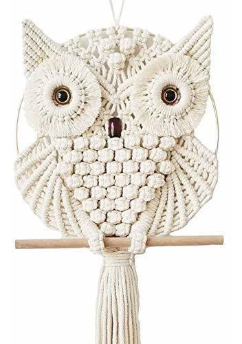 Achart Owl Macrame Tapiz Para Colgar En La Pared Macrame Dec