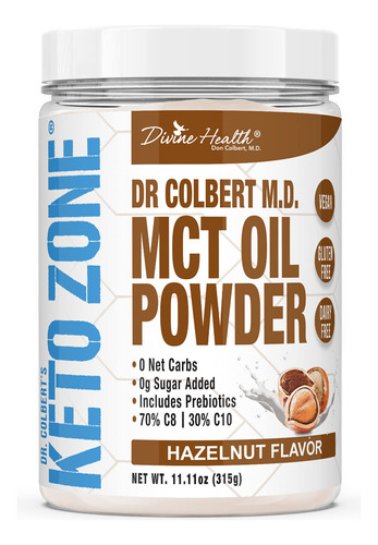 Dr. Colbert's Keto Zone Mct Oil Powder | Sabor Avellana | 70