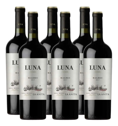 Vino Luna Malbec 750ml. Caja 6 Botellas Finca La Anita