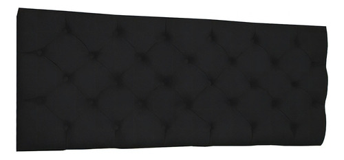 Cabeceira Painel Capitonê Solteiro 0,90m Jade Suede Preto