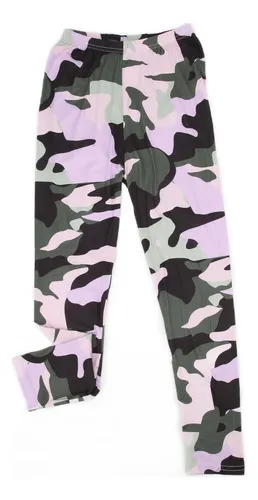 Pantalones Ajustados Ni a Leggings De Camuflaje Para Ni as C
