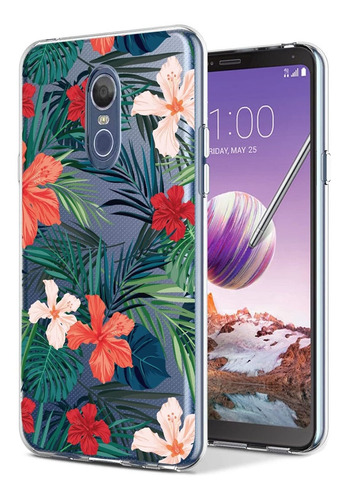 LG Stylo  Case,LG Stylus  With Flowers,  Slim Shockproo...