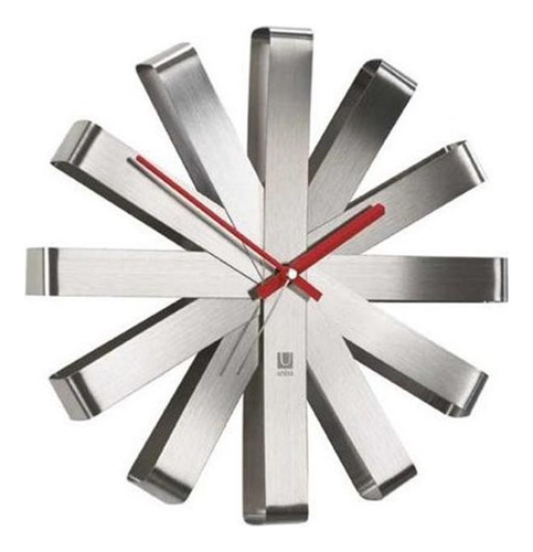 Umbra Ribbon Reloj De Pared Moderno, Movimiento De Cuarzo 