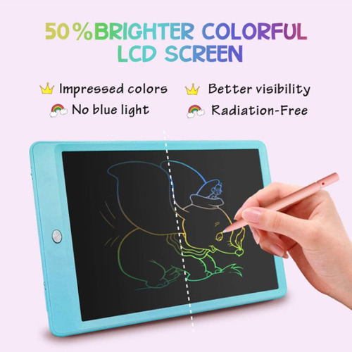 . Tableta De Escritura Lcd A Color De 10 Pulgadas, Bloque
