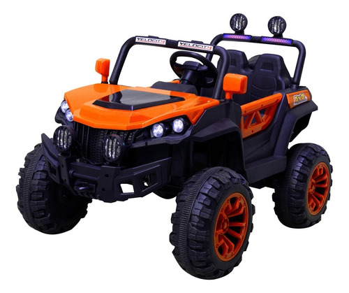 Carrinho Elétrico Infantil Buggy Utv 2 Lugares 12v Usb Som Cor Laranja