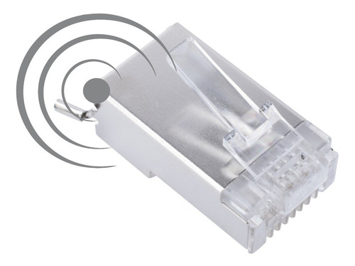 Imagen 4 de 5 de Tarro Con Conector Plug Rj45 Cat6 Blindado Linkedpro