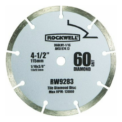 Hojas De Sierra Circular Rockwell Rw*******/2-inch 60-grit D