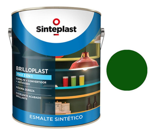 Brilloplast | Esmalte Sintético Convertidor Verde Ingles 4l
