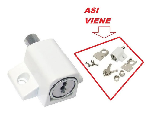 Imagen 3 de 10 de Cerradura Puerta Ventana Corrediza Lk450 Blanca Premium