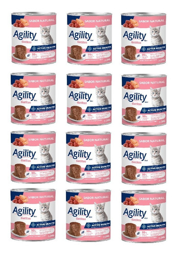 Imagen 1 de 5 de Agility Cats 12 Latas Sabor Kitten X340gr + Envíos Ohmydog
