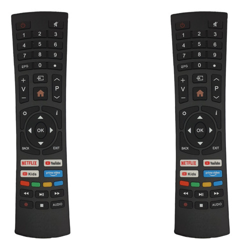 Kit 2 Controle Remoto Compatível Tv Multilaser Tl026 Tl027 